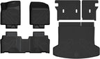 LASFIT Floor Mats & Trunk Mat & Backrest Mats for Acura Zdx 2024 2025 Cargo Mat All Weather TPE Mats Custom Fit Floor Liner for Mdx 1st & 2nd & 3rd Row Car Mats & Cargo Liner, Black, Easy to Clean