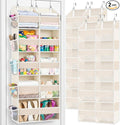 2 Pack Over the Door Organizer 5 Tiers, Extra Large Behind Door Storage of 10 Compartments, 80 lbs Weight Capacity Over Door 
