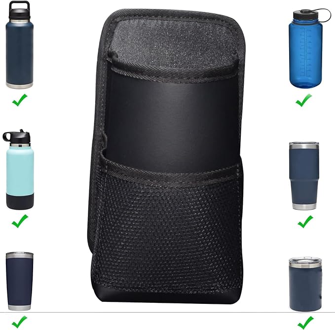 Large Car Cup Holder Expander, Fits Large 24/36/40/46oz Water Bottles, Big Drinks Holder Bag- Universal Auto Vehicle for Cars