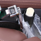 Supin Car Seat Gap Filler Set of 2, Multifunctional Seat Side Gap Filler with Organizer & Hook Function& 2 Storage for Stabilizing Phone,Keys Wallet, Fill The Gap Between Seat & Console (Black)