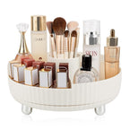 Anyoifax Makeup Perfume Organizer Tray with Divider 360 Degree Rotating Lazy Susan Skincare Lotion Organizer Spinning Cosmeti