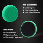 Green T120 Heavy-Cut Polishing Foam Pad, SPTA 1Pc 3.5 Inch Face for 3 Inch 80mm Backing Plate Compound Buffing Sponge Pads for Car Buffer Polisher Compounding, Polishing and Waxing -FPTSS3G