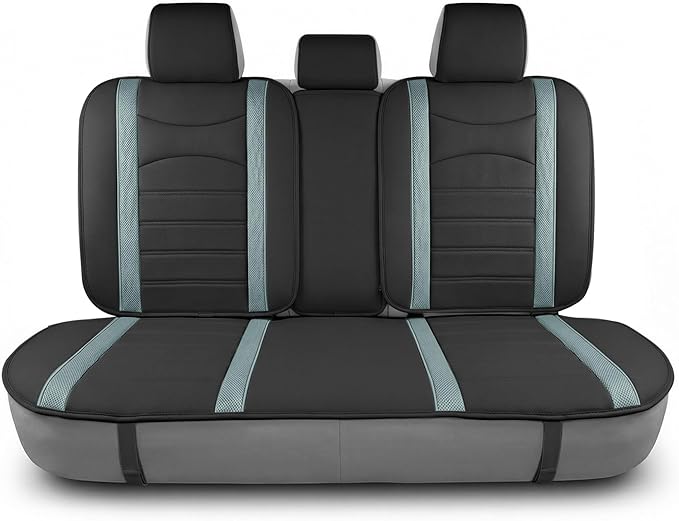 FH Group Back Seat Faux Leather Car Seat Cover - Universal Fit, Rear Seat Covers for Cars with Rear Split Bench, Car Seat Cus