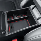 Center Console Organizer Compatible with 2022-2024 Hyundai Tucson & Santa Cruz 2022-2025 Interior Accessories Armrest Storage Box Insert Tray (Not for 2025 Limited/Hybrid/Plug-in Hybrid) Red