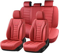 Coverado Car Seat Covers Full Set, Seat Covers for Cars, Front Seat Covers and Back Seat Cover Waterproof Leather Automotive 
