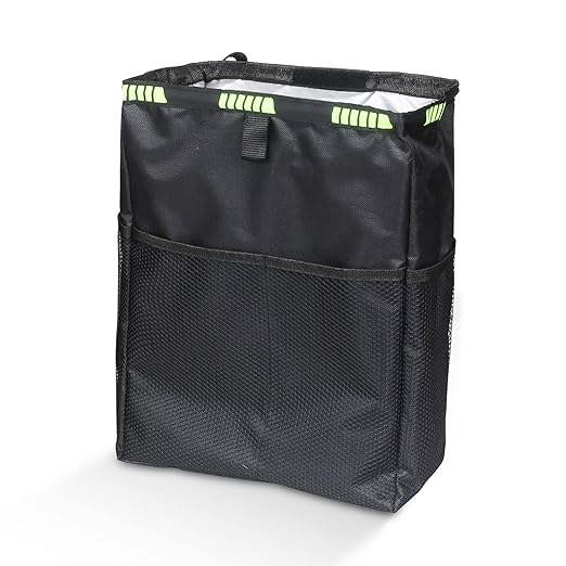 Car Trash Can 3.5 Gallons Ultra Large Car Trash Bag Hanging, Capacity Organizer and Storage with Adjustable Straps, Leakproof Lining and Spring Frame Closure for Interior Stuff Storage