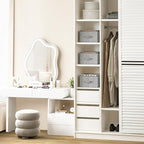 Fixwal 4pcs Wardrobe Clothes Organizer with Board Closet Organizers and Storage 6 Grids Divider Organizers Compartment Storag