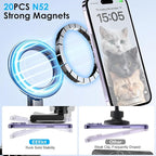 EEEKit Magnetic CD Slot Phone Holder for Car, 20 N52 Strong Magnets Vent Mount, Adjustable CD Slot Car Mount Compatible with iPhone 12-17 Series MagSafe Cases and Smartphones