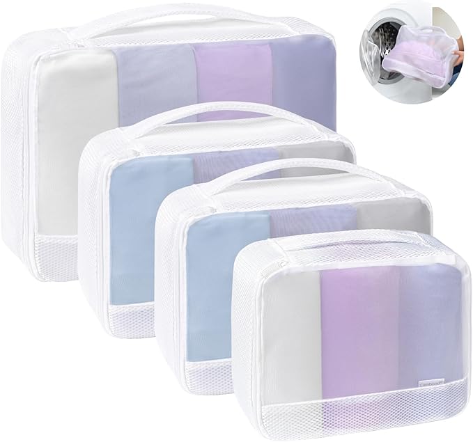 Cambond Mesh Packing Cubes for Travel Women - Lightweight Travel Bags Luggage Packing Organizer Travel Cubes for Suitcase wit