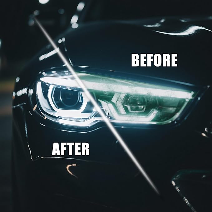 Headlight Restoration Kit - Coating Headlight Cleaner for Cars Trucks Motorcycles & RVs - Restore Yellowing Cloudy & Foggy Le