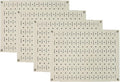 Wall Control Pegboard Wall Organizer Tiles Modular Beige Metal Pegboard Tiling Set - (4) 12in Tall x 16in Wide Tan Cream Colo