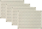Wall Control Pegboard Wall Organizer Tiles Modular Beige Metal Pegboard Tiling Set - (4) 12in Tall x 16in Wide Tan Cream Colo