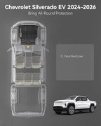 3W Front Cargo Liner Fit for Silverado EV/GMC Sierra EV/Sierra EV Denali 2024 2025 2026 Accessories All Weather TPE Custom Fit Front Trunk Liner for Silverado EV/GMC Sierra EV/Sierra EV Denali