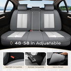 Coverado Car Seat Covers Full Set, Car Seat Protector Waterproof, Nappa Leather Car Seat Cushion, Seat Covers for Cars, Front