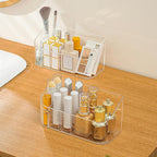 MORNITE Bathroom Counter Shelf Vanity Trays, Makeup Organizer Tray with 9 Compartments, Trays Holders for Medicine Bathroom C