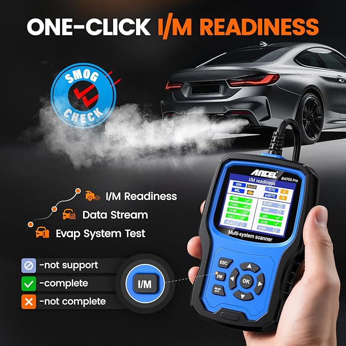 ANCEL BM700 PRO Fit for BMW Scanner - Battery Registration Tool, Code Reader for BMW/Mini/RR, Advanced OBD2 Scanner Auto V-I-N,