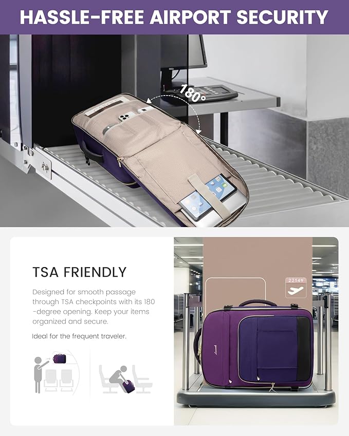 LOVEVOOK 50L Travel Backpack for Women & Men - 18 Inch Carry On Backpack & Personal Item Backpack for Airlines, Spacious and 