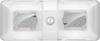 BlueFire 1 Pack Upgraded Super Bright DC 12V Led RV Ceiling Double Dome Light RV Interior Lighting with ON/Off Switch for Trailer Camper Car RV Boat (Warm White - 1PCS)