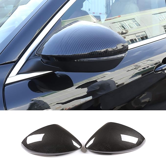 LLKUANG Car Rearview Mirror Cap Decoration Cover Compatible with Alfa Romeo Stelvio 2017-2024 Exterior Rearview Mirror Cover Cap (carbon fiber)