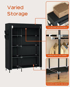 CASAMAYA Portable Closet, 48 Inch Large Capacity Wardrobe Closet, Clothes Storage Organizer with Shelves and Hanging Rod, Eas