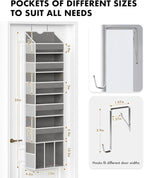 Over The Door Organizer, Hanging 6-Shelf Storage Organizer with 50lb Heavy Duty Perfect for Bathroom Closet Nursery Bedroom (