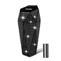 NBTEPEM Bling Car Trash Can with Lid, Bling Car Accessories Trash Bin, Leakproof Auto Garbage Can with 30 Trash Bags, Multipurpose Organizers and Storage for Home, Office (Black Diamond)
