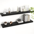 40 Inch Floating Shelves, 8 Inch Deep Floating Shelves for Wall, Hanging Shelf with Invisible Brackets, Deep Shelves for Bath