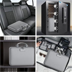 Fireproof File Organizer with Lock, Hard Case Fireproof Document Box with 13 Pockets Accordion File Folder, Important Documen