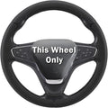 Steering Wheel Cover for Chevy Malibu 2016-2024/ Equinox 2018-2024/ Bolt EV 2017-2021/ Volt 2016-2019, Car Steering Wheel Cover for Chevrolet (Black Perforated Leather)