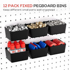 300PCS Pegboard Hooks Kit, Peg Board Organizer Accessories with Bins for Organizing Tools, Fit 1/8 or 1/4 inch Pegboard for H