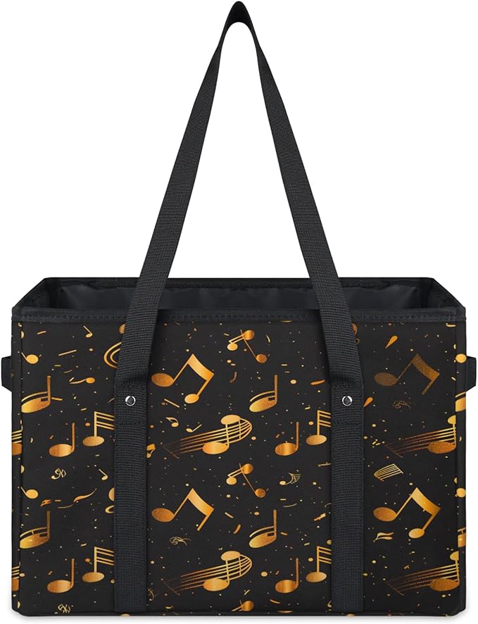 Reusable Grocery Bag, Foldable Large Shopping Tote Bag for Groceries Kitchen Picnic Car Trunk