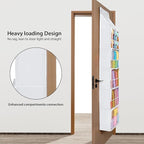 Univivi Hanging Yarn Storage Organizer with 6 Zipper Closure Compartments, Large Capacity Knitting Organizer Storage, Over th