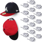 Modern JP Adhesive Hat Hooks for Wall (16-Pack) - Hat Rack for Baseball Caps, Minimalist Hat Display, Strong Hold Hat Hangers