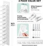 2 Pack Hat Organizer for Baseball Caps,Detachable DIY Hat Rack for Wall Hold Up to 22 Hats,Baseball Cap Organizer Cap Holder 