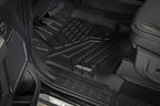 Rough Country Flex-Fit Floor Mats for Ford F-250/350 Super Duty (2017-2025) Crew Cab - Front & Rear Set, Custom All-Weather Non-Slip TPE Liners w/Spill Saver Lip
