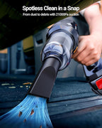 SEALIGHT Car Vacuum Portable Cordless, 21000pa High Power Handheld Car Vacuum, Two Batteries Long Endurance, 18v/120w Portabl