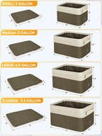 BALEINE 4 Pack Fabric Closet Storage Bins for Shelves, Linen Closet Organizers and Storage, Decorative Baskets for Organizing