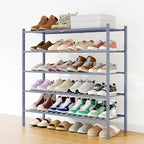 Smiry Shoe Rack, 5 Tier Long Bamboo Shoe Organizer, Stackable Free Standing Wooden Shoe Storage Shelf for Closet, Entryway, F