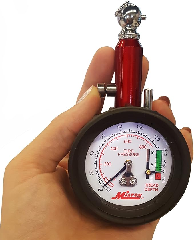 Milton (S-934) Dial Tire Pressure Gauge - Single Head Tire Tread Depth Gauge