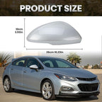 Right Passenger Side Mirror Cover Caps Compatible with Chevrolet Chevy Cruze 2017 2018 2019 Replacement Rear view Mirrors Trim (Silver)