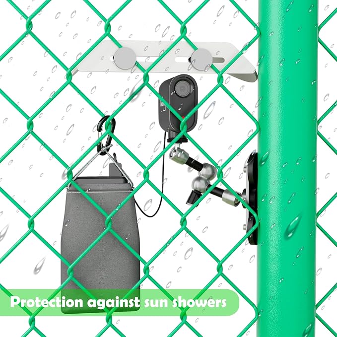 Magnetic Phone Fence Mount with Shade, Game Recording Mounting Kit Compatible with Gamechanger, iPhone, Mevo Start, GoPro, for Recording Baseball,Softball and Tennis Games(MINI)