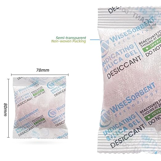 20 Gram [500 Packs] Desiccant Packs, Indicating Silica Gel Packets, Rechargeable Moisture Packs for Storage, Moisture