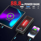 DBPOWER Jump Starter 4000A Peak 88.8Wh Portable Car Jump Starter (Up to All Gas/10L Diesel Engine) 12V Auto Battery Booster