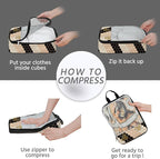 7 Pcs Compression Packing Cubes for Travel, Waterproof Suitcase Luggage Backpack Organizer with Toiletry Bag Travel Essential