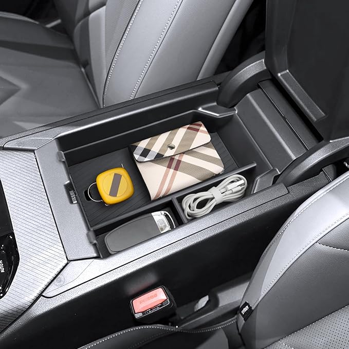 for 2025 2026 BMW X3 Center Console Organizer for BMW X3 G45 (30 xDrive/M50 xDrive), Durable ABS Plastic&Anti-Slip Rubber 2025 X3 Console Tray Insert for 2026 2025 BMW X3 Interior Accessories
