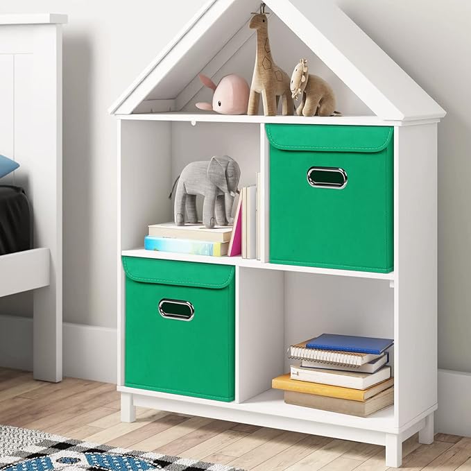 Closet Organizers Fabric Storage Bins With Lids Collapsible Cube Storages Organizer Basket With Handles,Storage Boxes for Clo