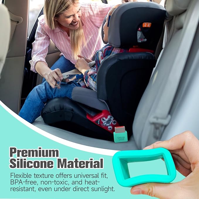 Morlike Silicone Buckle Holder Booster - Fits Most, Not All (Light Blue, 2 Pack)