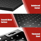 Peg Board 8 Pack Metal Pegboard Panels with 50 Hooks, Heavy Duty Pegboard Wall Organizer, Black Pegboards for Workbench, Gara