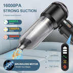 Portable Handheld car Vacuum Cleaner, 16000PA Vacuum Suction, Equipped with Two high-Efficiency Filters, Used for Cleaning ca
