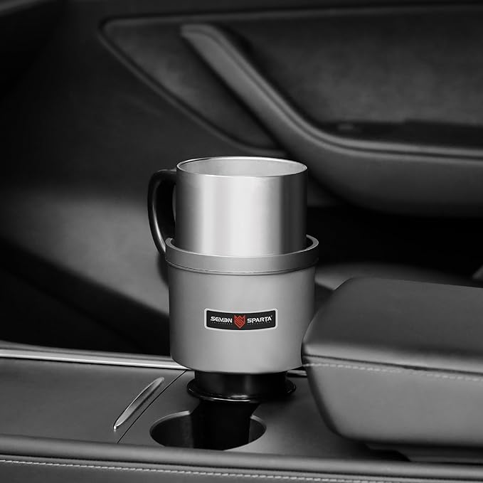 Upgraded Car Cup Holder Expander Adapter with Offset Adjustable Base, Compatible with Yeti 14/24/36/46oz Ramblers, Hydro Flas